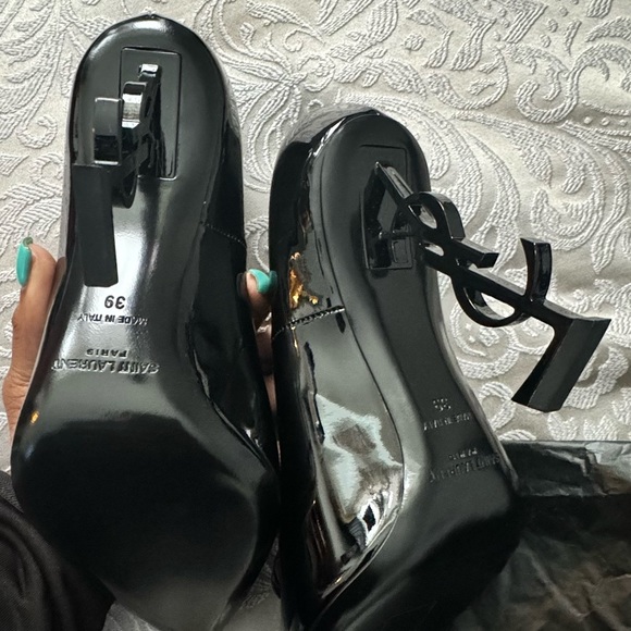 SAINT LAURENT YSL Black Patent Leather OPYUM Pumps size 39 EU/9 US (New) - Picture 7 of 10
